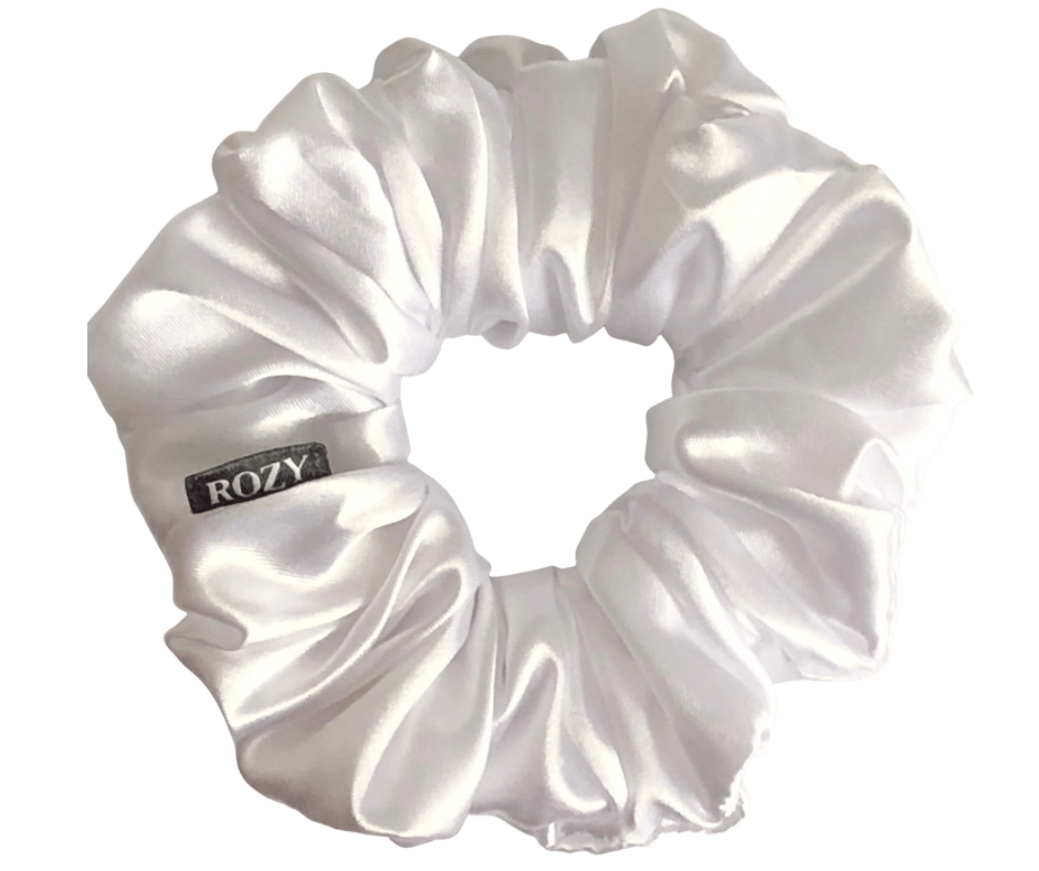 Chouchou satin pour cheveux - taille M Magnolia