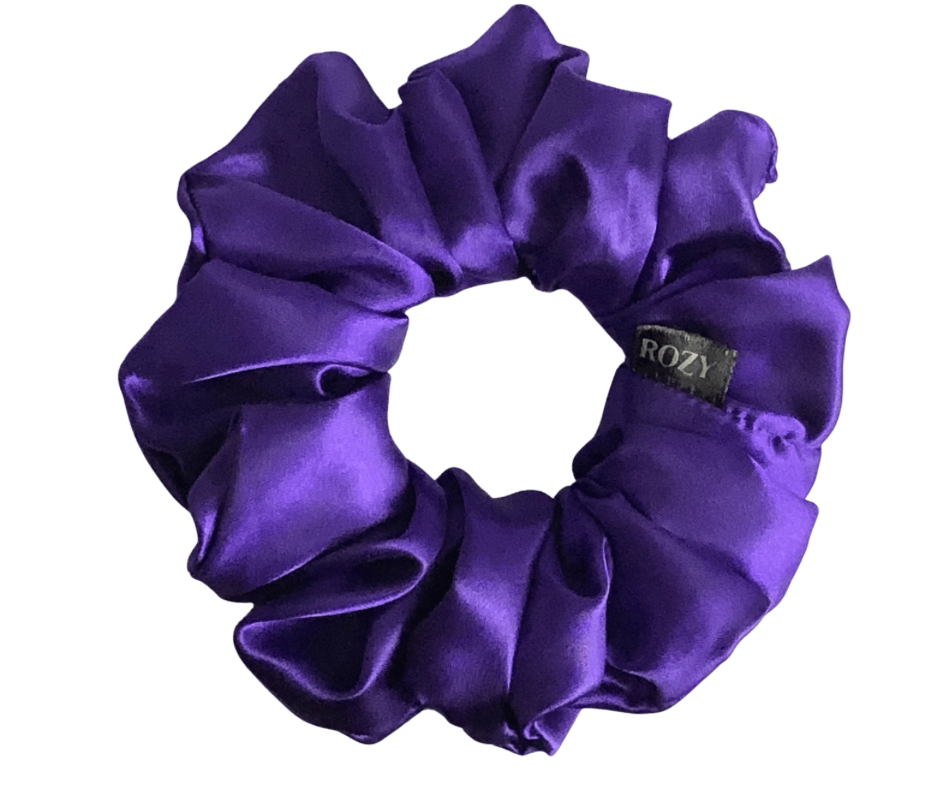 Chouchou satin pour cheveux - taille M Magnolia